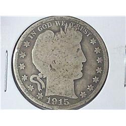 1915-D Barber Half Dollar