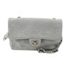 Image 1 : Chanel Grey Quilted Fabric Chain Flap Shoulder Bag