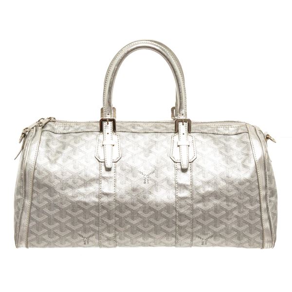 Goyard Silver Coated Canvas Croisiere Bag
