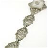 Image 3 : Antique Art Deco 14k White Gold Camphor Glass and Damond Bracelet