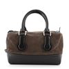 Image 3 : Celine Boston Bag Suede and Leather Small Black, Neutral