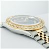 Image 9 : Rolex Mens 2 Tone Blue VS 4 ctw Beadset Diamond Datejust Wristwatch