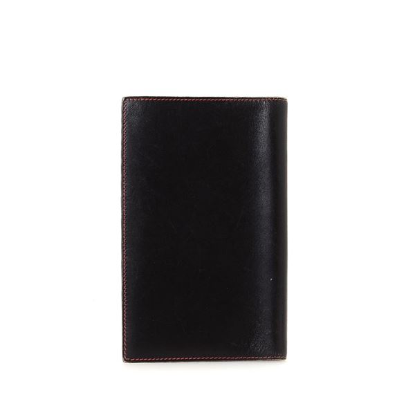 Hermes Black Small Agenda Cover Wallet