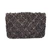 Image 2 : Chanel Classic Black Red Quilted Tweed Leather CC Single Flap Shoulder Bag