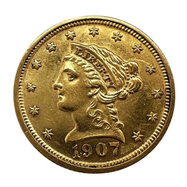 1907 $2.5 Liberty Head Quarter Eagle Gold Coin C