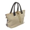 Image 3 : Chloe Gray Black Calfskin Leather Two-tone Baylee Medium Tote Bag