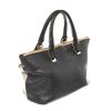 Image 4 : Chloe Gray Black Calfskin Leather Two-tone Baylee Medium Tote Bag