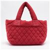 Image 2 : Chanel Red Quilted Nylon Leather Coco Cocoon Reversible Small Tote Bag