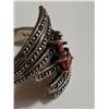 Image 5 : Sterling silver ring with orange stones size 9