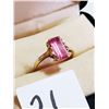 Image 2 : 10K gold ring, size 6, pink stone