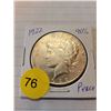 Image 1 : 1922 USA Peace Dollar 90% silver