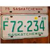 Image 2 : Sask '68 & Sask '75 license plates