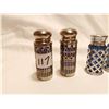 Image 2 : Cobalt blue & blue metal/glass salt and pepper shakers
