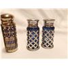 Image 3 : Cobalt blue & blue metal/glass salt and pepper shakers