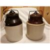 Image 4 : Two antique crocks, gallon size