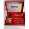 Image 2 : 6 Solid Bronze knives and 6 Bronze fork set