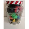Image 2 : Vintage Nutty club glass jar, filled with misc toys - 6 1/2" Tall