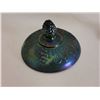 Image 5 : Vintage Indiana blue carnival glass candy dish 6.5" tall