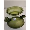 Image 4 : Vintage Indiana olive green glass, Hen on the nest - 7x5 1/2"