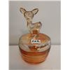 Image 1 : Orange Deer candy dish - 3 1/2"x6"H