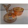 Image 4 : Orange Deer candy dish - 3 1/2"x6"H