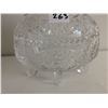 Image 5 : Clear crystal candy dish, bird on lid - 5 1/2"H