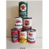 Image 1 : 6 Different reproduction oil tins - 4" tall