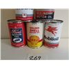 Image 2 : 6 Different reproduction oil tins - 4" tall