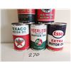 Image 2 : 6 Different reproduction oil tins - 4" tall