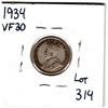 Image 2 : 1934 10 CENTS KEY DATE LOW MINTAGE