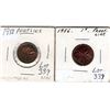Image 1 : 1956 1958 PROOFLIKE ONE CENT FROM MINT SETS