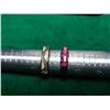 Image 1 : RED AND WHITE FIRE OPAL RINGS 925 AND 950 STERLING