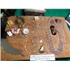 Image 2 : SMALL JEWELRY BOX & COSTUME JEWELRY