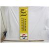 Image 2 : Vintage 1970 Yellow Pepsi Thermometer 27 inches Tall