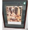 Image 2 : Norman Rockwell Baseball Print "the Rookie" 18x21