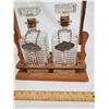 Image 1 : Pair of decanters in stand
