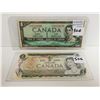 Image 1 : 1954 and 1973 Canadian 1 dollar bills - one replacement