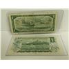 Image 4 : 1954 and 1973 Canadian 1 dollar bills - one replacement