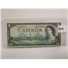 Image 1 : 1954 Canadian 1 dollar replacement bill, SO prefix