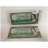 Image 1 : 1954 Canadian 1 dollar bills, replacement AY and Regular