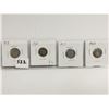 Image 1 : 4 Silver 5 cent coins, 1903-1920