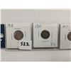 Image 2 : 4 Silver 5 cent coins, 1903-1920