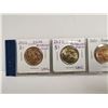Image 2 : Set of 4, UNC 1$ coin, color and plain - Klondike and Peterson