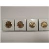 Image 4 : Set of 4, UNC 1$ coin, color and plain - Klondike and Peterson