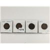 Image 1 : Set of 4, Better grade 1859 Canadian 1 cent coins