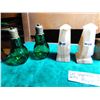 Image 2 : VINTAGE SALT AND PEPPERS SETS, GLASS, ONYX, WOOD