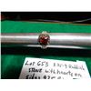 Image 1 : 8.75-9 REDDISH STONE WITH HEARTS ON SIDE 925 RING