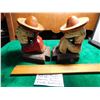 Image 3 : HAND CARVED MEXICAN FARMERS SIESTA BOOKENDS