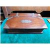 Image 2 : VINTAGE WOOD & BRASS BOOK SHAPED KEEPSAKE BOX
