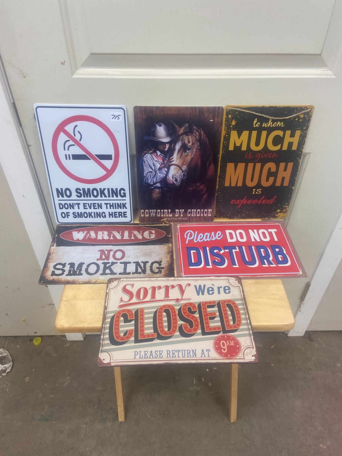 6 Reproduction Tin signs - 12